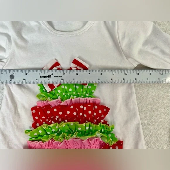 Little Girls Size Large Holiday  Pink Ruffle 2 piece Sawyer &Sister Boutique‎ - Picture 6 of 10